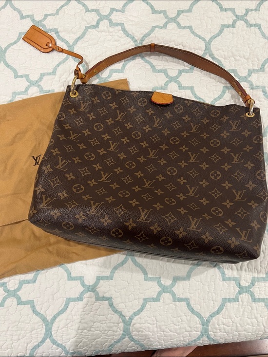 Louis Vuitton Handbags - Louis Vuitton Monogram Canvas Shoulder Bag in Dark Brown with Vachetta Trim